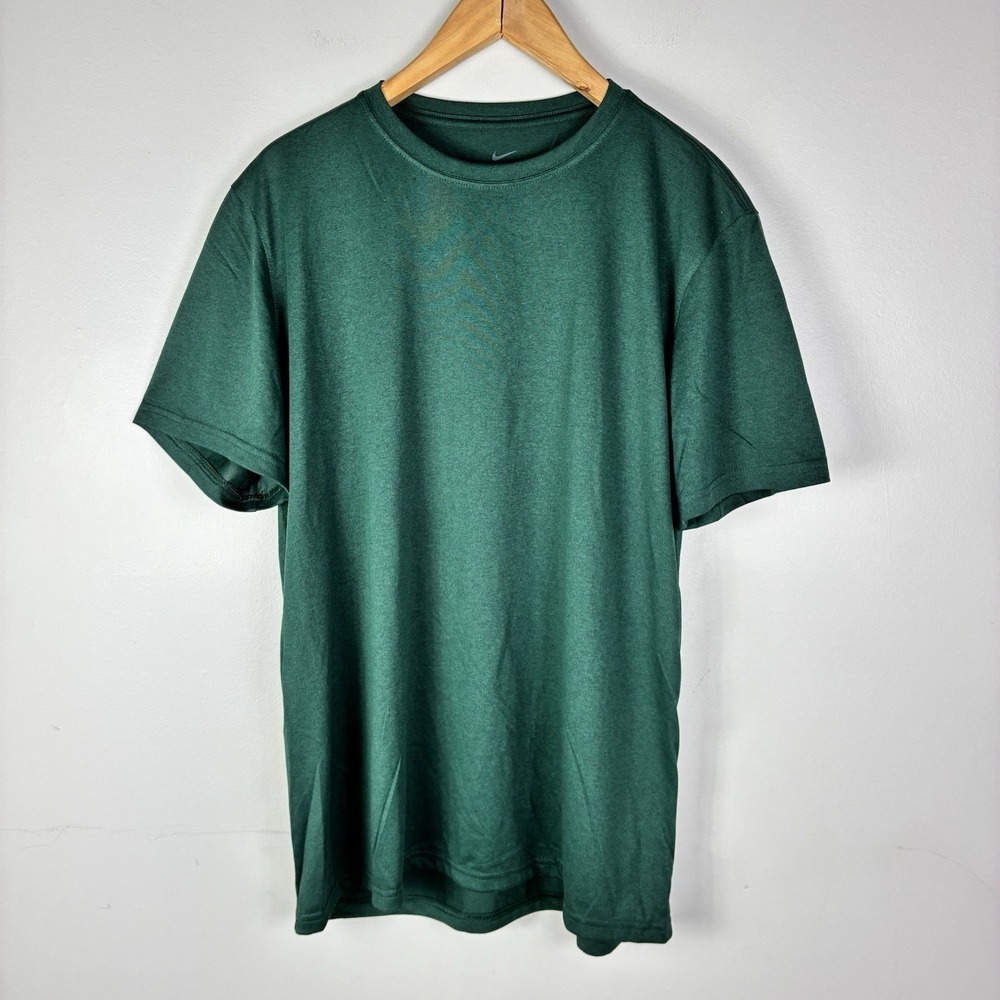 NIKE Forest Green Nike Dri-Fit Athletic Tee Shirt Mens Sz L New Gym Workout